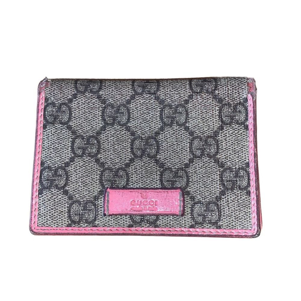 Gucci Gray and Pink Key & Card Holder
